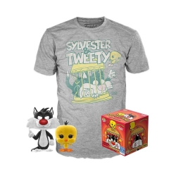 Funko Looney Tunes POP! & Tee Box Sylvester & Tweety Flocked
